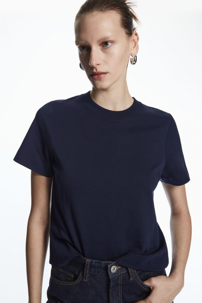 Tricou Dama COS The Clean Cut Bleumarin | GECMK-4659