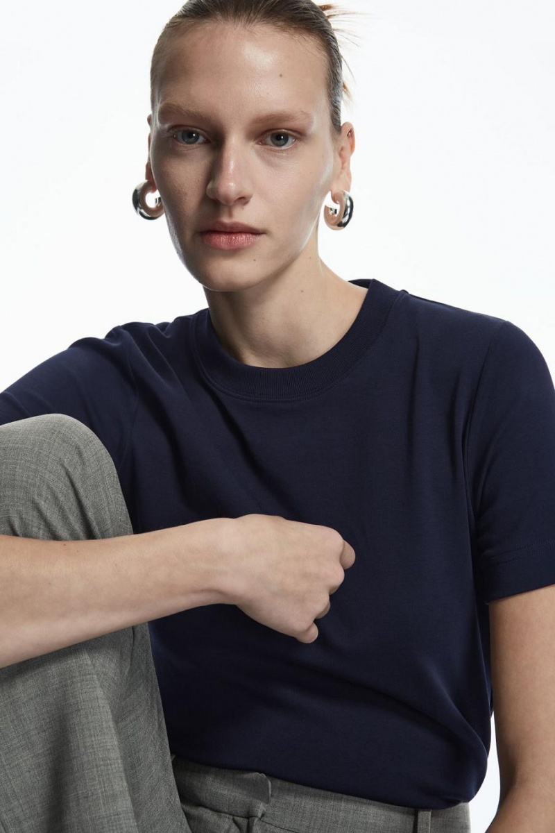 Tricou Dama COS The Clean Cut Bleumarin | GECMK-4659