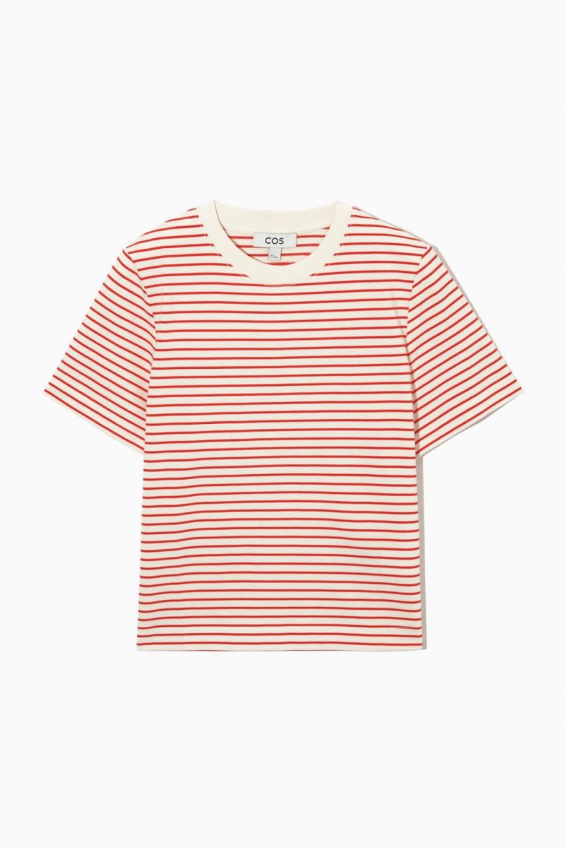 Tricou Dama COS The Clean Cut Rosii Albi | XZUOH-4932