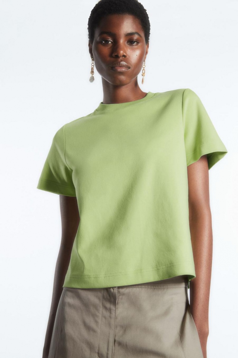 Tricou Dama COS The Clean Cut Verzi Deschis | OJNBH-5368