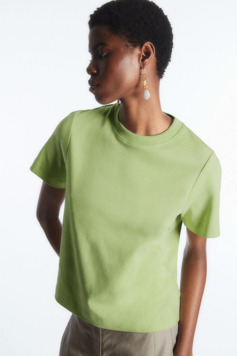 Tricou Dama COS The Clean Cut Verzi Deschis | OJNBH-5368