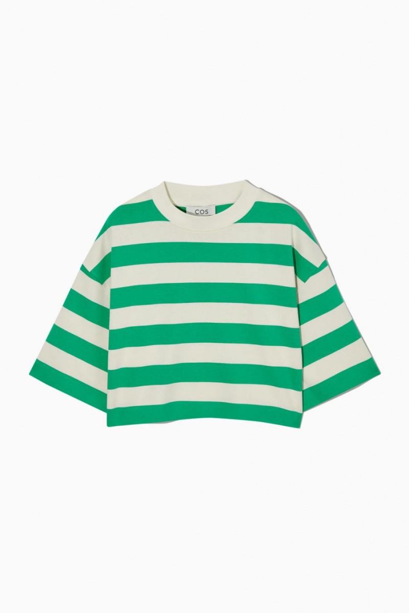 Tricou Dama COS The High Line Albi Verzi | HXVZQ-4780