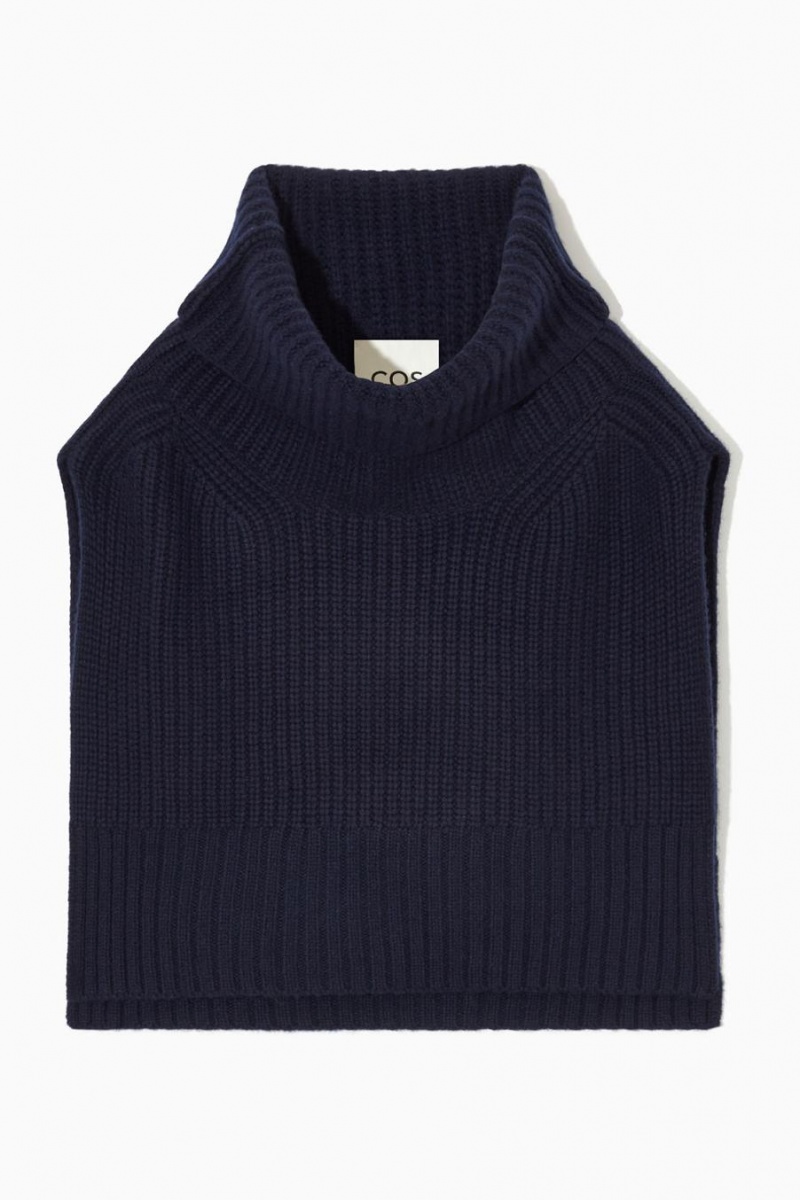 Vesta Dama COS Grosolan Pure Cashmere Open-side Bleumarin | BAHPI-6875